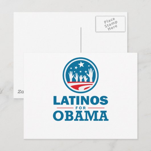 Latino's voor Obama Briefkaart (Voorkant / Achterkant)