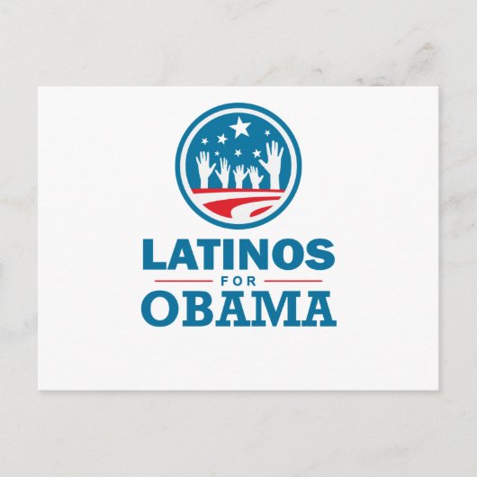 Latino's voor Obama Briefkaart (Voorkant)