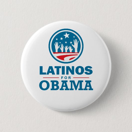 Latino's voor Obama Ronde Button 5,7 Cm (Voorkant)