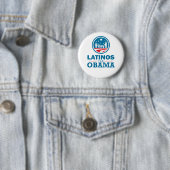 Latino's voor Obama Ronde Button 5,7 Cm (In situ)