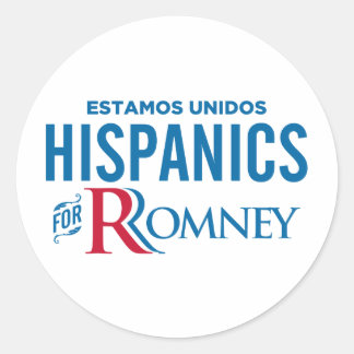 Latino's voor Romney Ronde Sticker