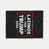 Latino's voor Trump 2024 Fleece Deken (Voorkant (Horizontaal))