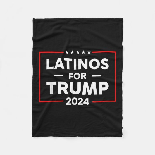 Latino's voor Trump 2024 Fleece Deken (Voorkant)