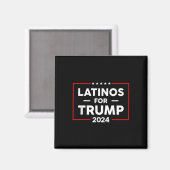 Latino's voor Trump 2024 Magneet (Voorkant / Achterkant)