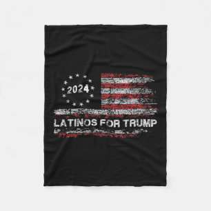 Latino's voor Trump 2024 - President Verkiezing Tr Fleece Deken