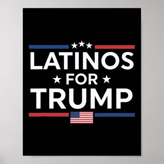 Latino's voor Trump 2024 - President Verkiezing Tr Poster (Voorkant)
