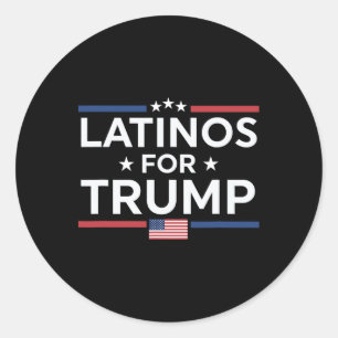 Latino's voor Trump 2024 - President Verkiezing Tr Ronde Sticker