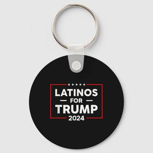 Latino's voor Trump 2024 Sleutelhanger (Voorkant)