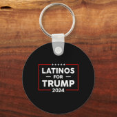 Latino's voor Trump 2024 Sleutelhanger (Voorkant)