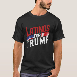 Latino's voor Trump 2024 Verkiezing VS Vlag Hispan T-shirt