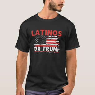 Latino's voor Trump 2024 Verkiezing VS Vlag Hispan T-shirt