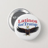 Latino's voor Trump Red, White & Blue Eagle Ronde Button 5,7 Cm (Voorkant /achterkant)
