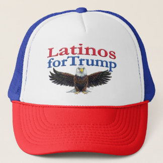 Latino's voor Trump Red, White & Blue Eagle Trucker Pet