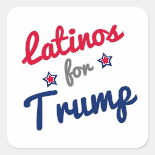 Latino's voor Trump Vierkante Sticker (Voorkant)