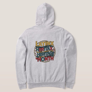 Latinx erfgoed maand Kleurrijke Retro typografie H Hoodie