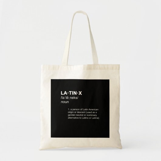 LATINX Latino Latina Gender Neutral Definition Hip Tote Bag (Voorkant)