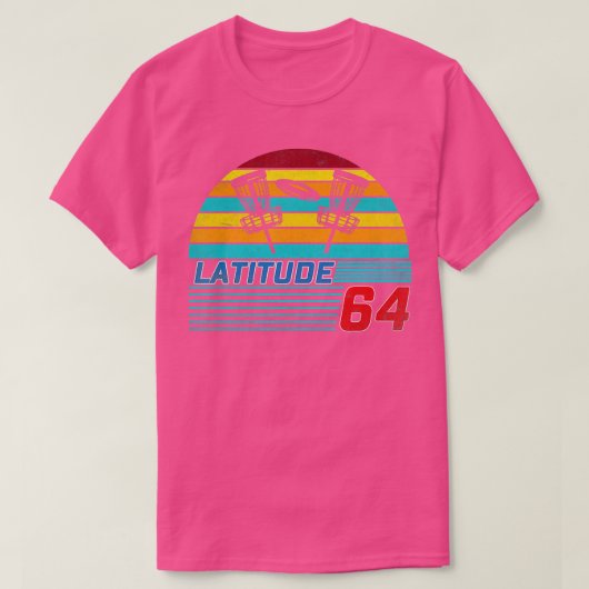 Latitude 64-schijf Golf-retro  Mannen Vrouwen T-shirt (Design voorkant)