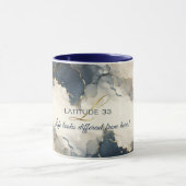 Latitude alcohol inkt artistiek mok (Midden)