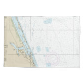Latitude Longitude Fort Pierce FL Nautische kaart Kussensloop (Achterkant)