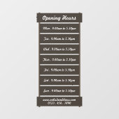 Latjes Bord Effect Openingstijden Ramensticker Raamsticker (Vel)