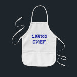 Latke Chef Apron Kinder Schort<br><div class="desc">Houdt niet iedereen van latkes op Chanukah! Dit is een geweldig cadeau voor de Latke chef, de persoon die graag Chanoekijke latkes maakt, die calorievrije aardappelpannenkoeken die iedereen graag eet met appelmoes of zure crème. Happy Chanukah!</div>