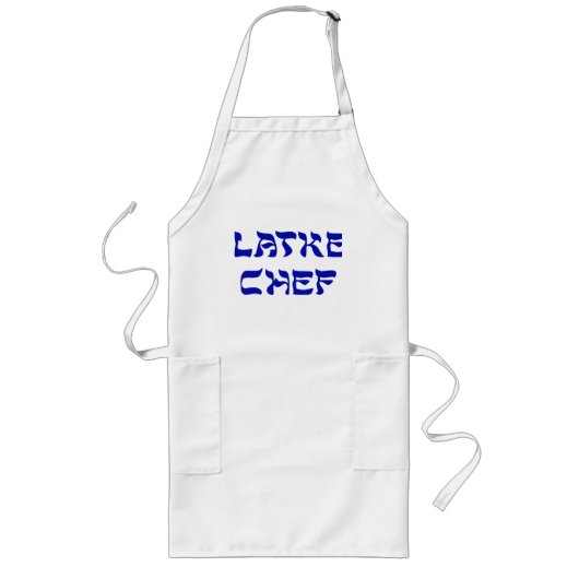 Latke Chef Apron Lang Schort (Voorkant)