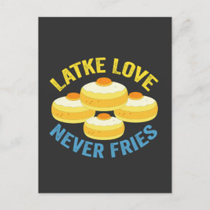 Latke Liefde Nooit Fries Grappige Joodse Chanoeka  Briefkaart