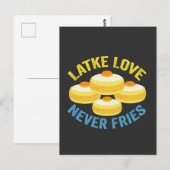 Latke Liefde Verliest Nooit de Luchtige Grappige J Briefkaart (Voorkant / Achterkant)