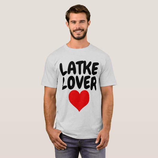 LATKE LOVER Joods Grappig T-shirts (Voorkant volledig)