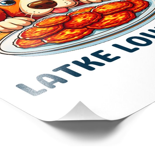 Latke Lover Pup Foto Afdruk (Hoek)