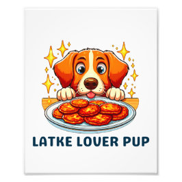 Latke Lover Pup Foto Afdruk