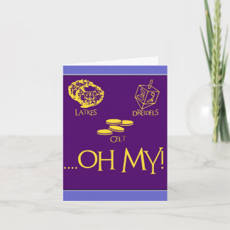 Latkes and Dreidels and Gelt Feestdagen Kaart