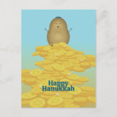 Latkes and Gelt Hanukkah Card Feestdagenkaart (Voorkant)