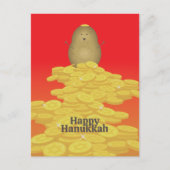 Latkes en Gelt Chanoeka kaart (Voorkant)