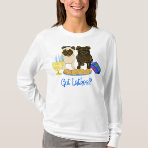 Latkes Hanukkah Pug T - shirts