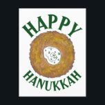 Latkes Happy Hanukkah Chanukah Joodse Feestdagen Aankondigingskaart<br><div class="desc">Het ontwerp bevat een originele markeringsteken van een heerlijke, platte aardappelpannenkoek die is voorzien van een zure crème, een nietje in de joodse vakantiekuisine. Ideaal voor Hanukkah-feesten! Dit Chanoekapenontwerp is ook beschikbaar op andere producten. Er zijn ook veel extra design beschikbaar in deze winkel! Zie je niet wat je zoekt?...</div>