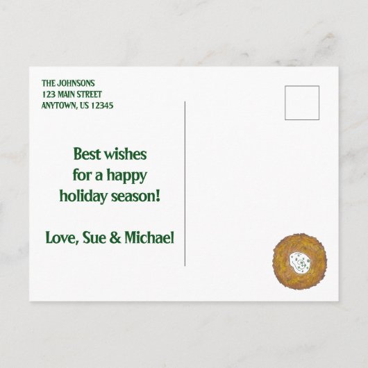 Latkes Happy Hanukkah Chanukah Joodse Feestdagen Aankondigingskaart (Achterkant)