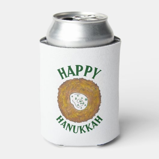 Latkes Happy Hanukkah Chanukah Joodse Feestdagen Blikjeskoeler (Blikje Voorkant)