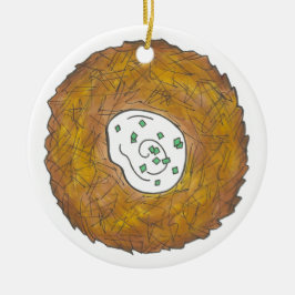 Latkes Happy Hanukkah Chanukah Joodse Feestdagen Keramisch Ornament