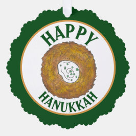 Latkes Happy Hanukkah Chanukah Joodse Feestdagen Ornament Kaart