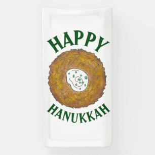 Latkes Happy Hanukkah Chanukah Joodse Feestdagen Spandoek