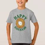 Latkes Happy Hanukkah Chanukah Joodse Feestdagen T-shirt<br><div class="desc">Het ontwerp bevat een originele markeringsteken van een heerlijke, platte aardappelpannenkoek die is voorzien van een zure crème, een nietje in de joodse vakantiekuisine. Ideaal voor Hanukkah-feesten! Dit Chanoekapenontwerp is ook beschikbaar op andere producten. Er zijn ook veel extra design beschikbaar in deze winkel! Zie je niet wat je zoekt?...</div>