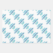 Latkes Lachen Licht Moderne Typografie Chanoeka Inpakpapier Vel (Voorkant 3)