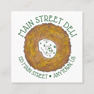 Latkes Potato Pancakes Deli Delicatessen Cook Chef Vierkante Visitekaartje