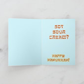 Latkes Roasting op een open vuur... Feestdagen Kaart (Binnen)