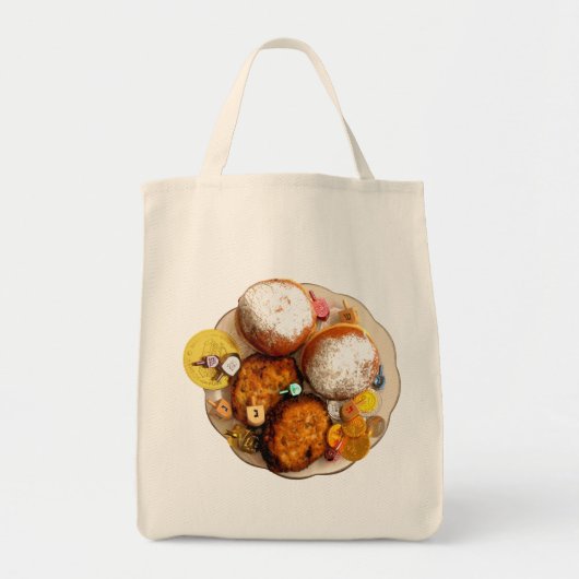 Latkes & Sufganiot Tote Bag (Voorkant)
