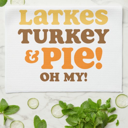 Latkes Turkey and Pie Theedoek (Gevouwen)