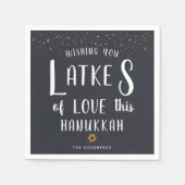 Latkes van Liefde | Hanukkah Feest Servet (Voorkant)