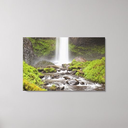 Latourell Falls, Columbia River Gorge, Oregon, Canvas Afdruk (Voorkant)