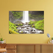 Latourell Falls, Columbia River Gorge, Oregon, Canvas Afdruk (Insitu (Woonkamer))